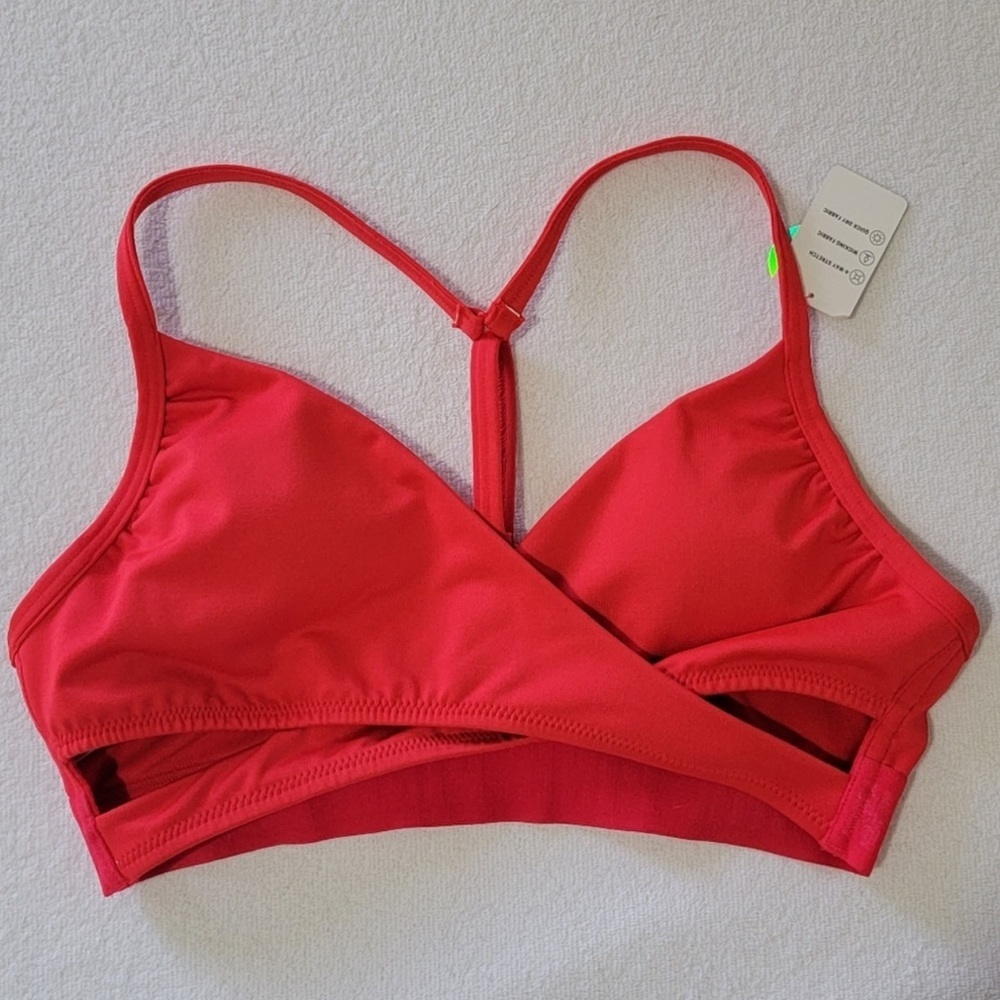 NWOT PINK Victoria’s Secret Red Gym to Swim Wrap Bikini Top & Shorts Size XS - Picture 2 of 16